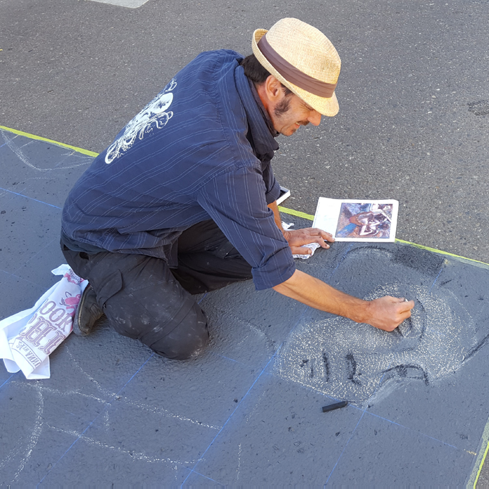 Medicine Hat Chalk Art