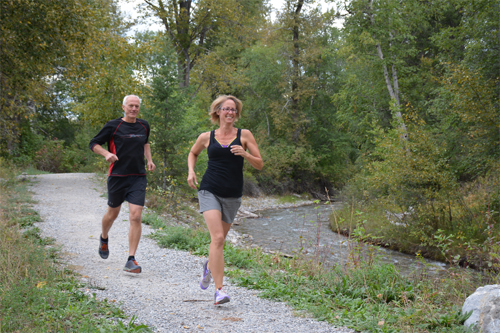 Running in Radium Hot Springs