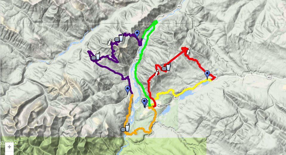 A map of the Canadian Death Race