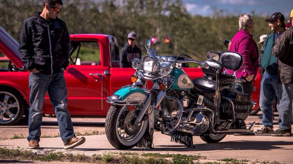 A Motorcycle at the Cherry Grove Car Show & Shine