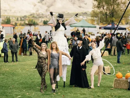 Costumed participants at the All Hallows Festival, Osoyoos