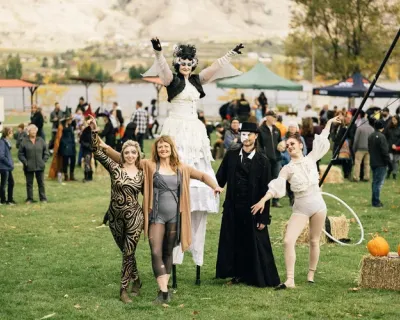 Costumed participants at the All Hallows Festival, Osoyoos