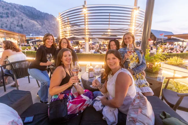 Women at a gala event for Wine Capital Weekend