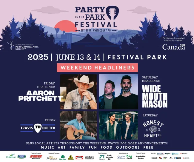 Party in the Park Whitecourt Alberta headliners