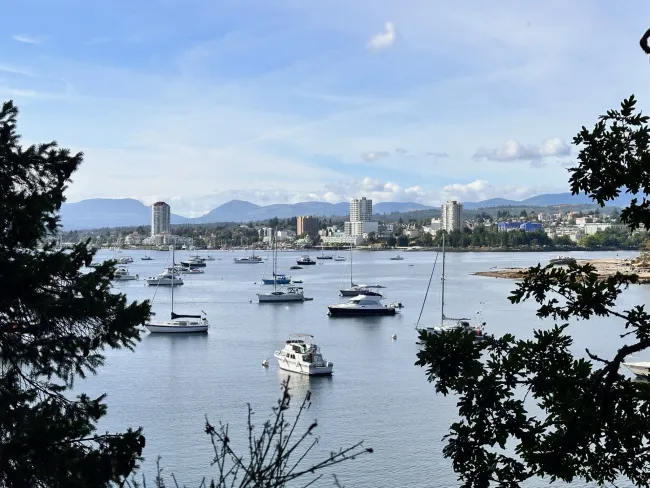 Nanaimo harbour from Saysunshot Island