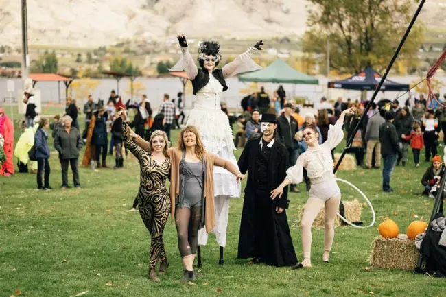 Costumed participants at the All Hallows Festival, Osoyoos