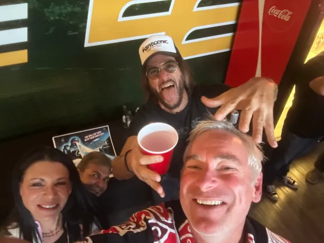 Rami Jaffert of the Foo Fighters, with friends