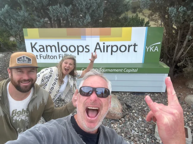 At Kamloops airport, going to see Foo Fighters