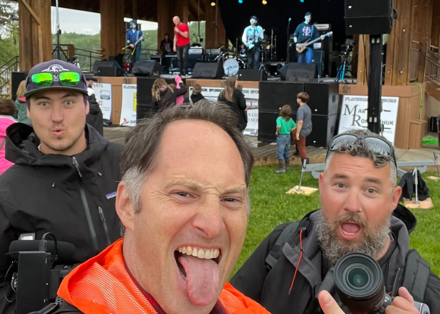 Magnificent River Rats Festival selfie by the stage